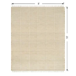 (D583) Honeybloom Mason Natural Fringe Area Rug, 8x10 -Rugs Sales Store d583 honeybloom mason natural fringe area rug 8x10 6