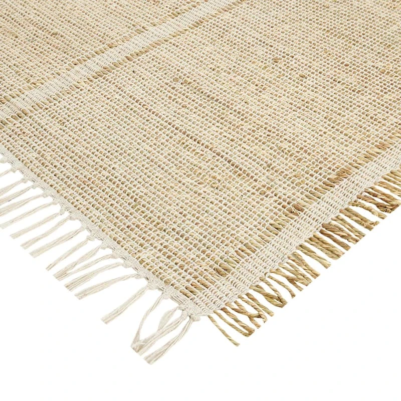 (D583) Honeybloom Mason Natural Fringe Runner, 2x7 2 (D583) Honeybloom Mason Natural Fringe Runner, 2x7 - Image 2