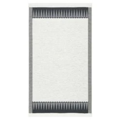 (D587) Found & Fable Arya Black & White Washable Accent Rug, 3x5
