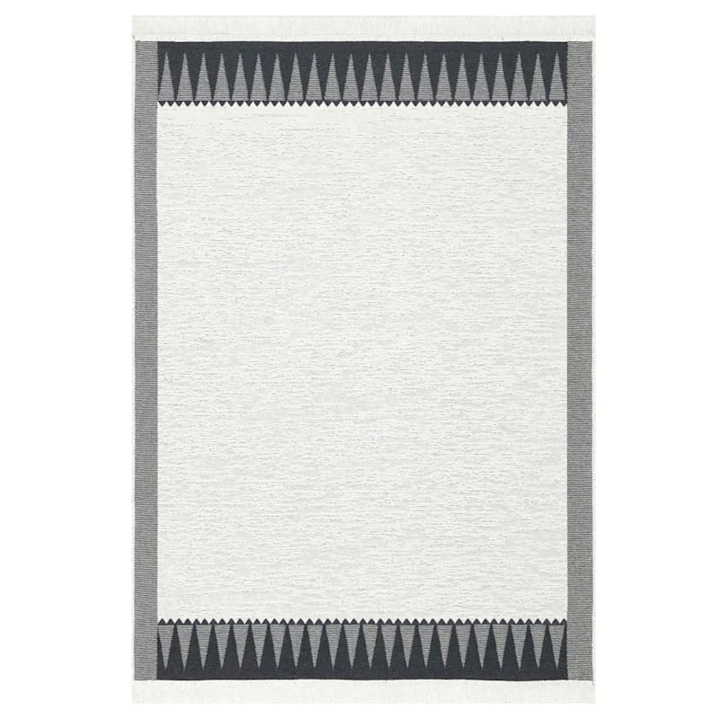 (D587) Found & Fable Arya Black & White Washable Area Rug, 5x7 1 (D587) Found & Fable Arya Black & White Washable Area Rug, 5x7
