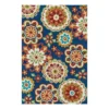 (E138) Santa Monica Multicolored Medallion Indoor & Outdoor Area Rug, 5x7