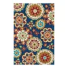 (E138) Santa Monica Multicolored Medallion Indoor & Outdoor Area Rug, 8x10
