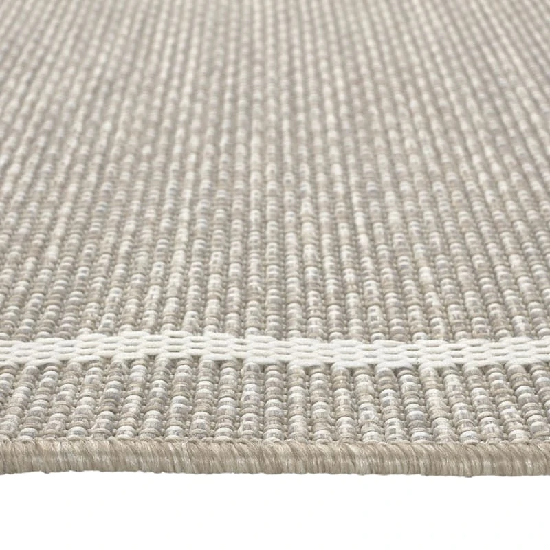 (E198) Honeybloom Prisma Ivory Border Indoor & Outdoor Area Rug, 5x7 5 (E198) Honeybloom Prisma Ivory Border Indoor & Outdoor Area Rug, 5x7 - Image 5