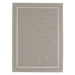 (E198) Honeybloom Prisma Ivory Border Indoor & Outdoor Area Rug, 8x10