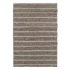 (E221) Ivory, Brown & Grey Striped Modern Indoor & Outdoor Area Rug, 7x10