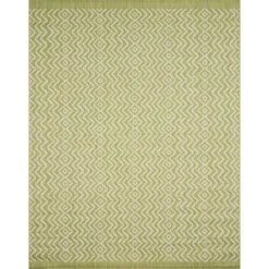 (E253) Oasis Green Geo Indoor & Outdoor Area Rug, 8x10