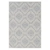 (E304) Blue & Ivory Quatrefoil Sisal Indoor & Outdoor Area Rug, 8x10