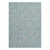 (E306) Aqua Geo Wave Indoor & Outdoor Area Rug, 5x7