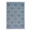 (E308) New Zealand Cobalt Blue Woven Indoor & Outdoor Area Rug, 5x7