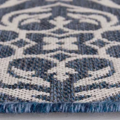 (E308) New Zealand Cobalt Blue Woven Indoor & Outdoor Area Rug, 7x10 9 (E308) New Zealand Cobalt Blue Woven Indoor & Outdoor Area Rug, 7x10 -Rugs Sales Store e308 new zealand cobalt blue woven indoor outdoor area rug 7x10 4