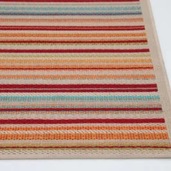 (E309) Scope Multicolor Striped Woven Indoor & Outdoor Area Rug, 5x7 10 (E309) Scope Multicolor Striped Woven Indoor & Outdoor Area Rug, 5x7 -Rugs Sales Store e309 scope multicolor striped woven indoor outdoor area rug 5x7 4