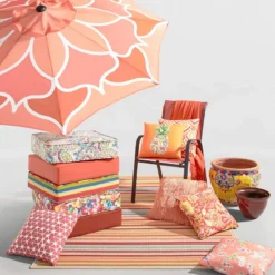 (E309) Scope Multicolor Striped Woven Indoor & Outdoor Area Rug, 5x7 11 (E309) Scope Multicolor Striped Woven Indoor & Outdoor Area Rug, 5x7 -Rugs Sales Store e309 scope multicolor striped woven indoor outdoor area rug 5x7 5