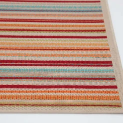 (E309) Scope Multicolor Striped Woven Indoor & Outdoor Area Rug, 8x10 10 (E309) Scope Multicolor Striped Woven Indoor & Outdoor Area Rug, 8x10 -Rugs Sales Store e309 scope multicolor striped woven indoor outdoor area rug 8x10 4