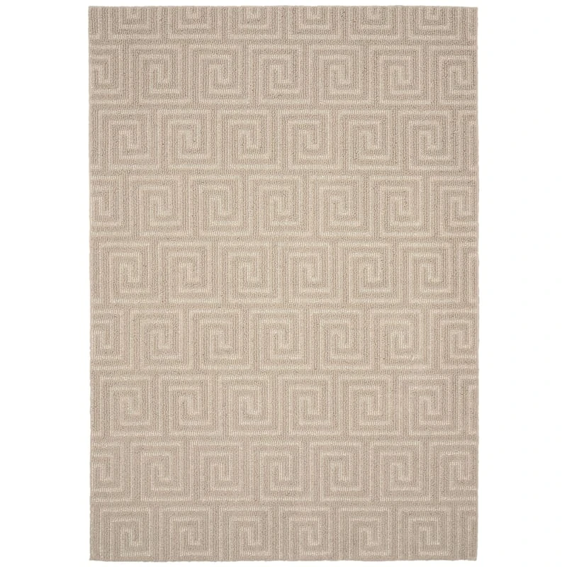 (E316) Milan Silver Greek Key Indoor & Outdoor Area Rug, 5x7 1 (E316) Milan Silver Greek Key Indoor & Outdoor Area Rug, 5x7