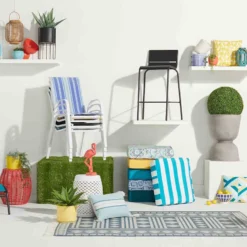 (E320) Porter Light Blue Patterned Indoor & Outdoor Area Rug, 5x7 10 (E320) Porter Light Blue Patterned Indoor & Outdoor Area Rug, 5x7 -Rugs Sales Store e320 porter light blue patterned indoor outdoor area rug 5x7 5