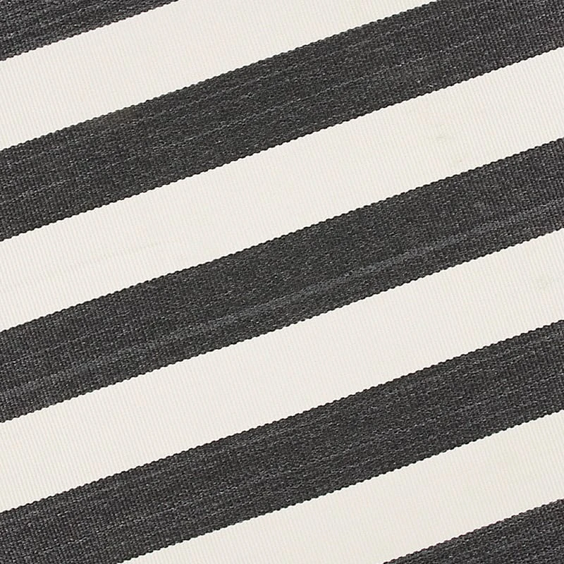 (E323) Asbury Black & White Striped Indoor & Outdoor Area Rug, 5x7 4 (E323) Asbury Black & White Striped Indoor & Outdoor Area Rug, 5x7 - Image 4