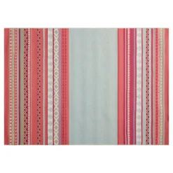 (E329) Mikayla Pink Multicolor Striped Outdoor Area Rug, 5x8