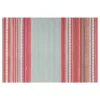 (E329) Mikayla Pink Multicolor Striped Outdoor Area Rug, 8x10