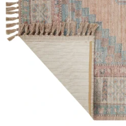 (E336) Honeybloom Anna Vintage Medallion Fringe Outdoor Area Rug, 5x7 8 (E336) Honeybloom Anna Vintage Medallion Fringe Outdoor Area Rug, 5x7 -Rugs Sales Store e336 honeybloom anna vintage medallion fringe outdoor area rug 5x7 3