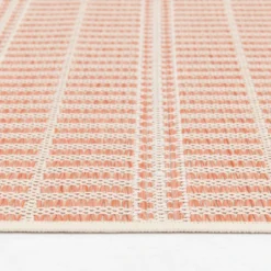 (E440) Clyde Peach Striped Outdoor Area Rug, 8x10 12 (E440) Clyde Peach Striped Outdoor Area Rug, 8x10 -Rugs Sales Store e440 clyde peach striped outdoor area rug 8x10 5