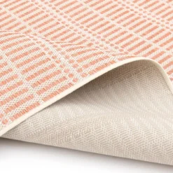 (E440) Clyde Peach Striped Outdoor Area Rug, 8x10 13 (E440) Clyde Peach Striped Outdoor Area Rug, 8x10 -Rugs Sales Store e440 clyde peach striped outdoor area rug 8x10 6