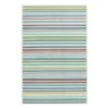(E441) Scope Aqua Green Striped Area Rug, 5x7