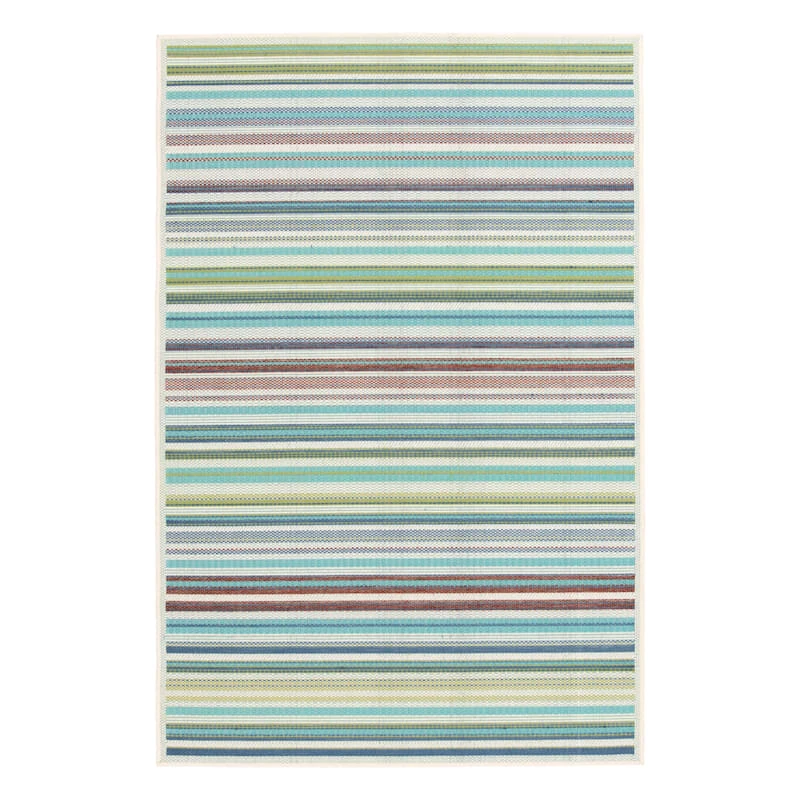 (E441) Scope Aqua Green Striped Area Rug, 5x7 1 (E441) Scope Aqua Green Striped Area Rug, 5x7