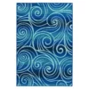 (E442) Scope Blue Wave Outdoor Area Rug, 5x7