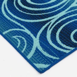 (E442) Scope Blue Wave Outdoor Area Rug, 8x10 9 (E442) Scope Blue Wave Outdoor Area Rug, 8x10 -Rugs Sales Store e442 scope blue wave outdoor area rug 8x10 3