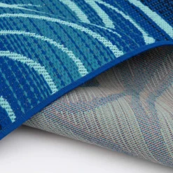 (E442) Scope Blue Wave Outdoor Area Rug, 8x10 12 (E442) Scope Blue Wave Outdoor Area Rug, 8x10 -Rugs Sales Store e442 scope blue wave outdoor area rug 8x10 6