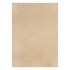 (E457) Ruby Natural Flatweave Area Rug, 5x7