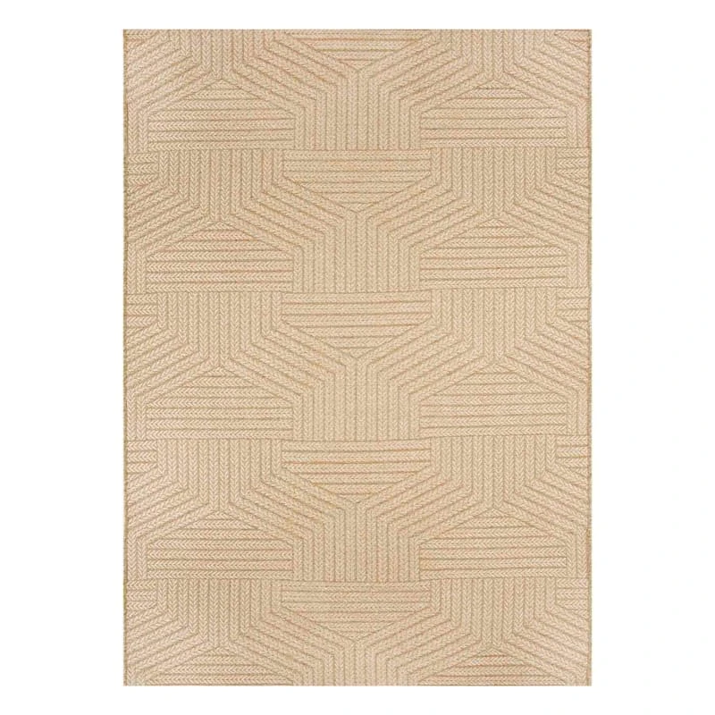 (E457) Ruby Natural Flatweave Area Rug, 5x7 1 (E457) Ruby Natural Flatweave Area Rug, 5x7
