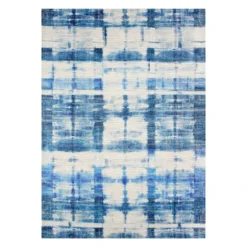 (E459) Ty Pennington Hale Indigo Flatweave Area Rug, 5x7