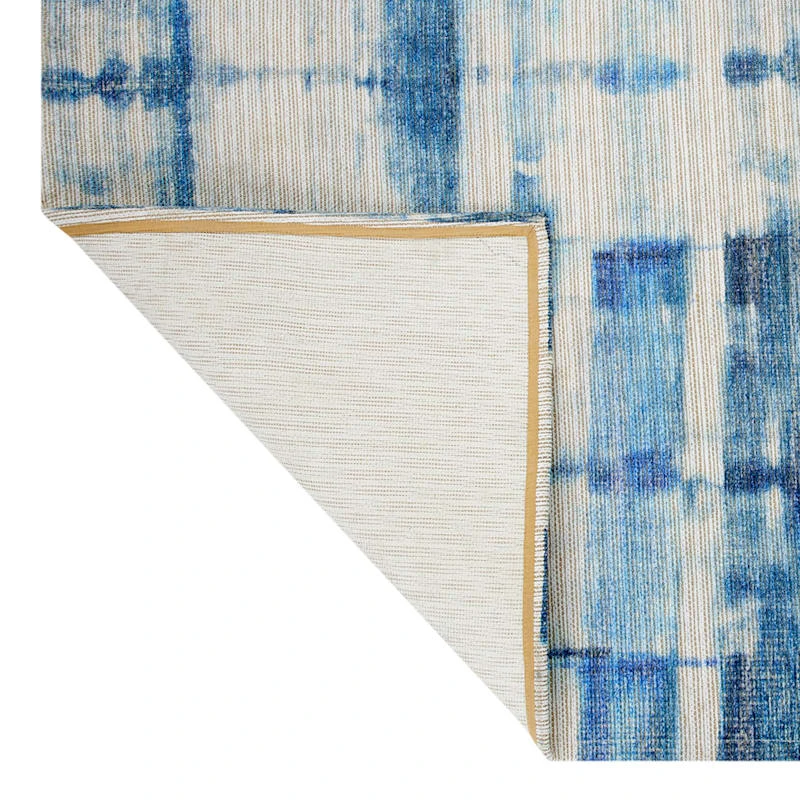 (E459) Ty Pennington Hale Indigo Flatweave Area Rug, 5x7 3 (E459) Ty Pennington Hale Indigo Flatweave Area Rug, 5x7 - Image 3