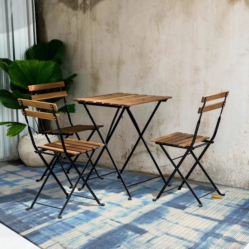 (E459) Ty Pennington Hale Indigo Flatweave Area Rug, 5x7 5 (E459) Ty Pennington Hale Indigo Flatweave Area Rug, 5x7 - Image 5