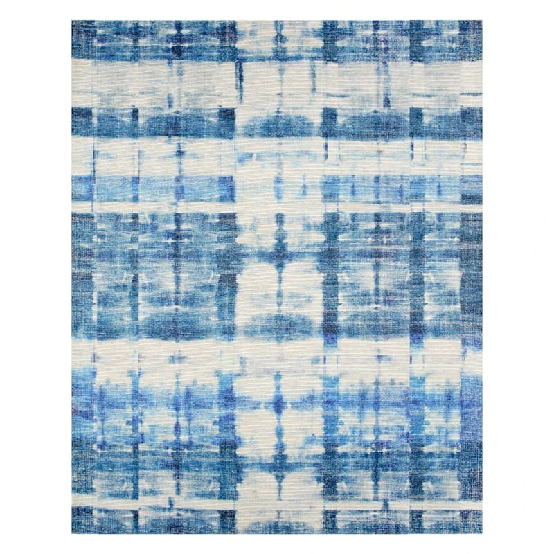 (E459) Ty Pennington Hale Indigo Flatweave Area Rug, 8x10 1 (E459) Ty Pennington Hale Indigo Flatweave Area Rug, 8x10