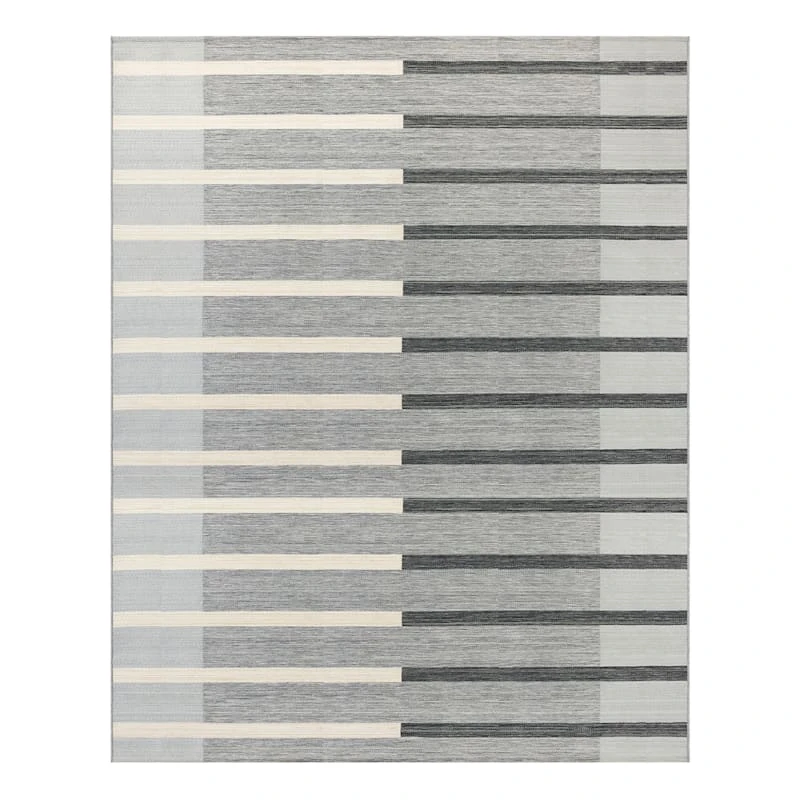 (E461) Laila Ali Jasper Flatweave Area Rug, 8x10 1 (E461) Laila Ali Jasper Flatweave Area Rug, 8x10