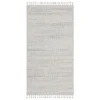 (E464) Found & Fable Soho Grey Tasseled Area Rug, 5x7