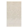 (E465) Found & Fable Soho Beige Tasseled Area Rug, 8x10