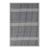 (E467) Honeybloom Terrace Blue Striped Area Rug, 5x7