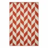 (E469) Ember Orange Herringbone Area Rug, 8x10