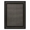 (E472) Providence Carlo Black & Grey Border Area Rug, 8x10