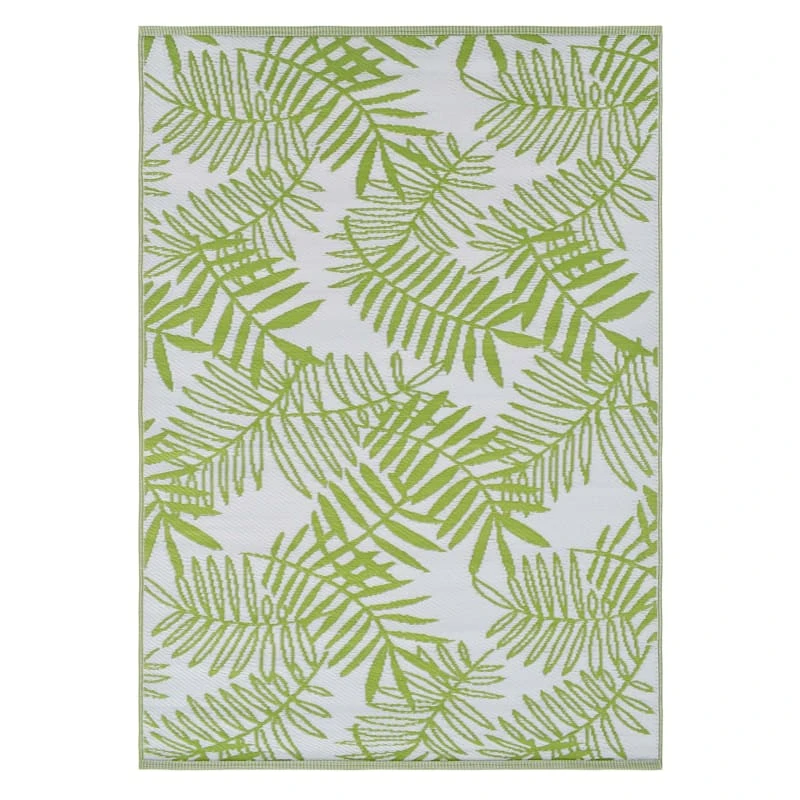 Green Palm Plastic Outdoor Area Rug, 5x7 2 Green Palm Plastic Outdoor Area Rug, 5x7 - Image 2