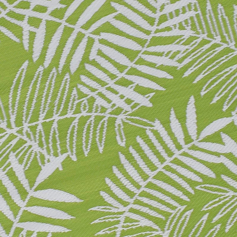 Green Palm Plastic Outdoor Area Rug, 5x7 3 Green Palm Plastic Outdoor Area Rug, 5x7 - Image 3