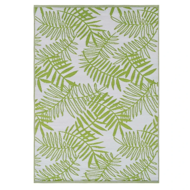 Green Palm Plastic Outdoor Area Rug, 6x9 2 Green Palm Plastic Outdoor Area Rug, 6x9 - Image 2