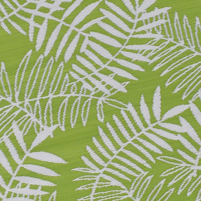Green Palm Plastic Outdoor Area Rug, 6x9 3 Green Palm Plastic Outdoor Area Rug, 6x9 - Image 3