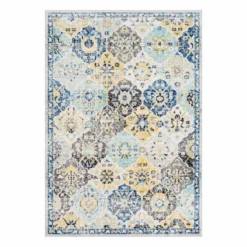 Harput Blue Medium Area Rug, 5x7