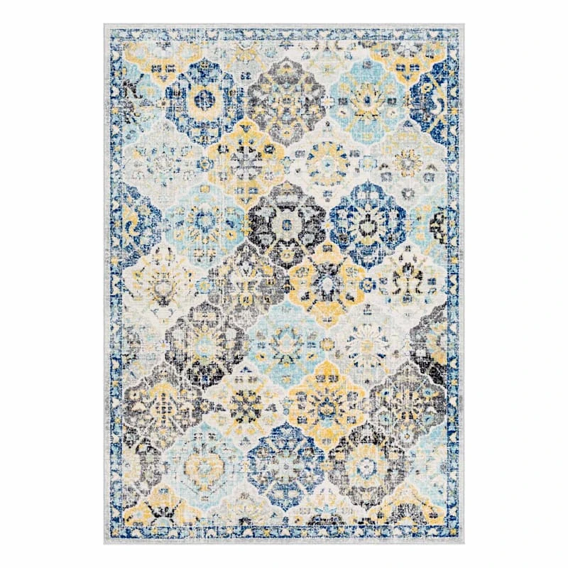 Harput Blue Medium Area Rug, 5x7 1 Harput Blue Medium Area Rug, 5x7