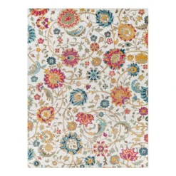 Harput Multicolor Floral Area Rug, 8x10