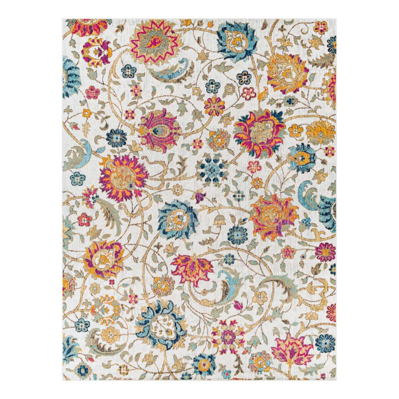 Harput Multicolor Floral Area Rug, 8x10 1 Harput Multicolor Floral Area Rug, 8x10
